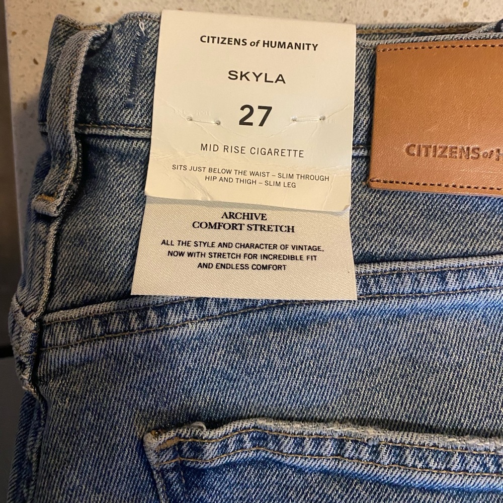 NWT Citizens of Humanity Skyla in Mirja Cigarette jeans Size 27
